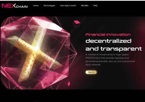 Pagina web de Nexchain