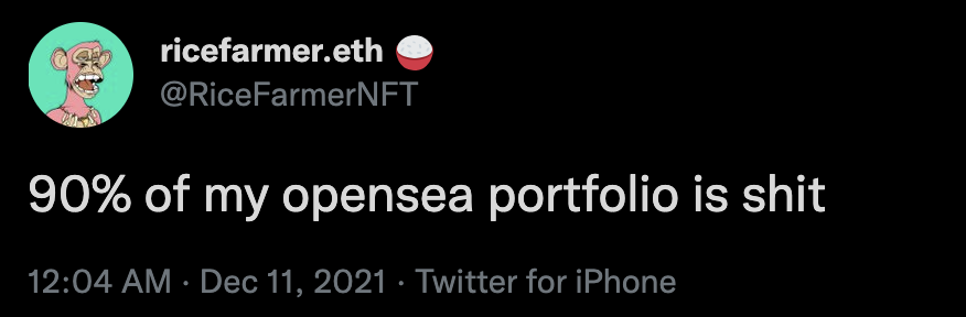Tweet by @RiceFarmerNFT