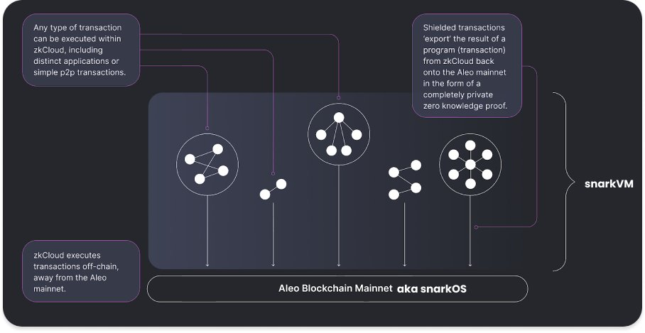 The Aleo blockchain, snarkOS, is a decentralized network consisting of nodes running a novel proof-of-succinct-work consensus protocol.
SnarkOS's purpose is to maintain state – securing data in a decentralized network – and verify proofs that represent state transactions.
