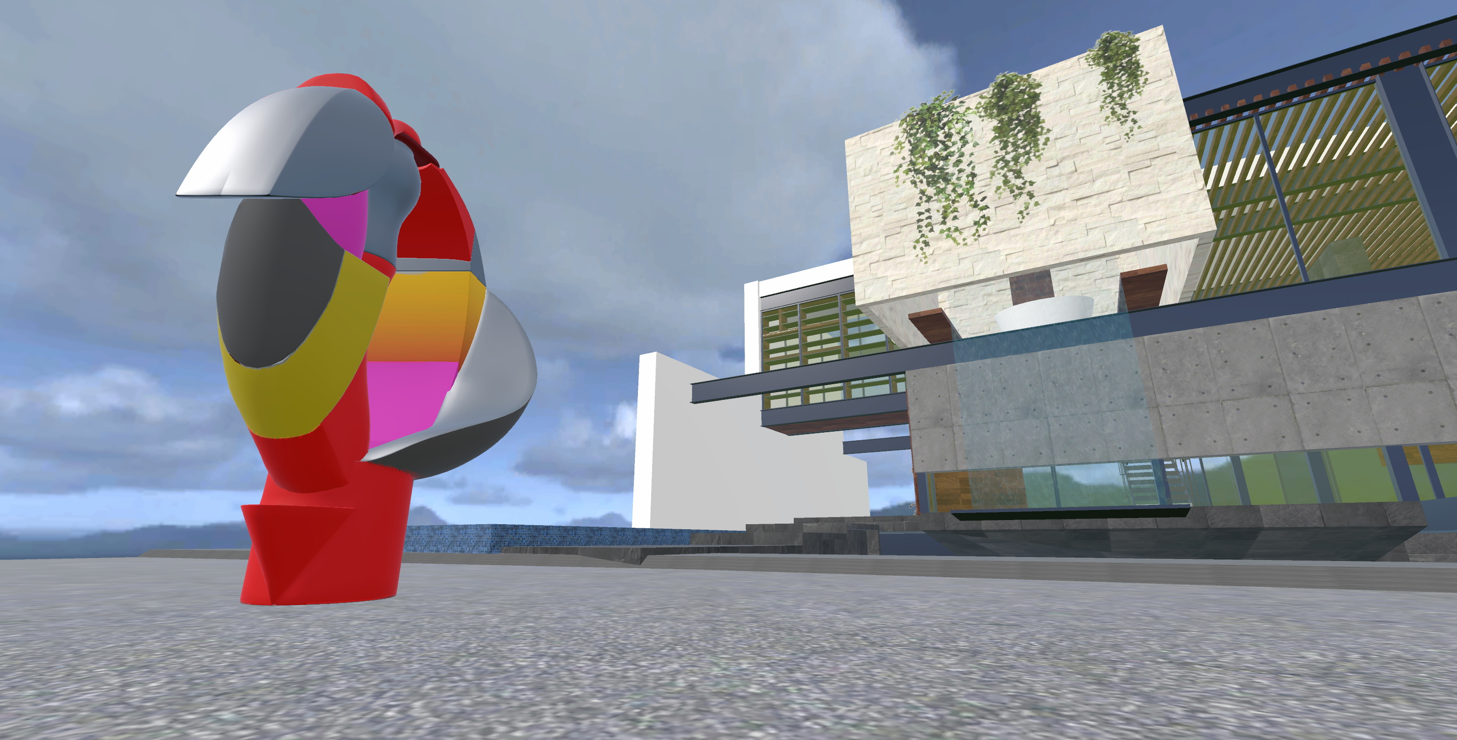 XR Meta-Media Sculpture #1, AI-generated 3D Model from data of top viral social media dropshipping products, Variable Dimensions, Metaverse Real Estate, 2022