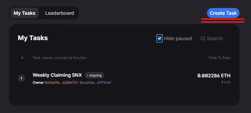 Create Task