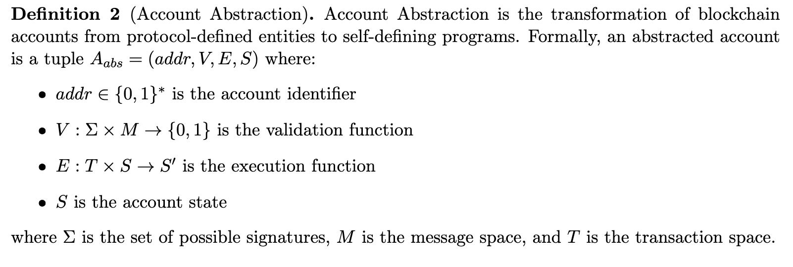 Definition of Account Abstraction