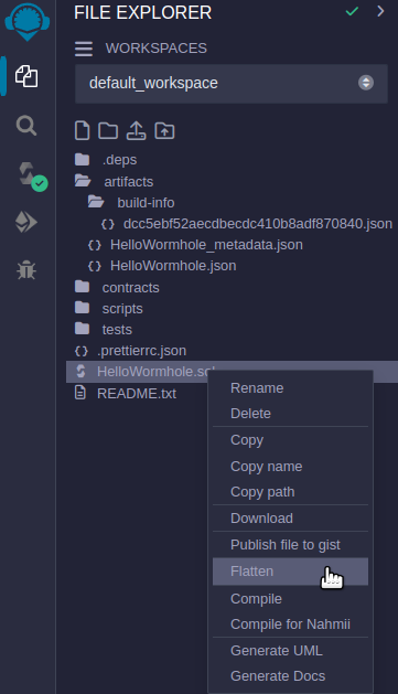 Create the flattened file