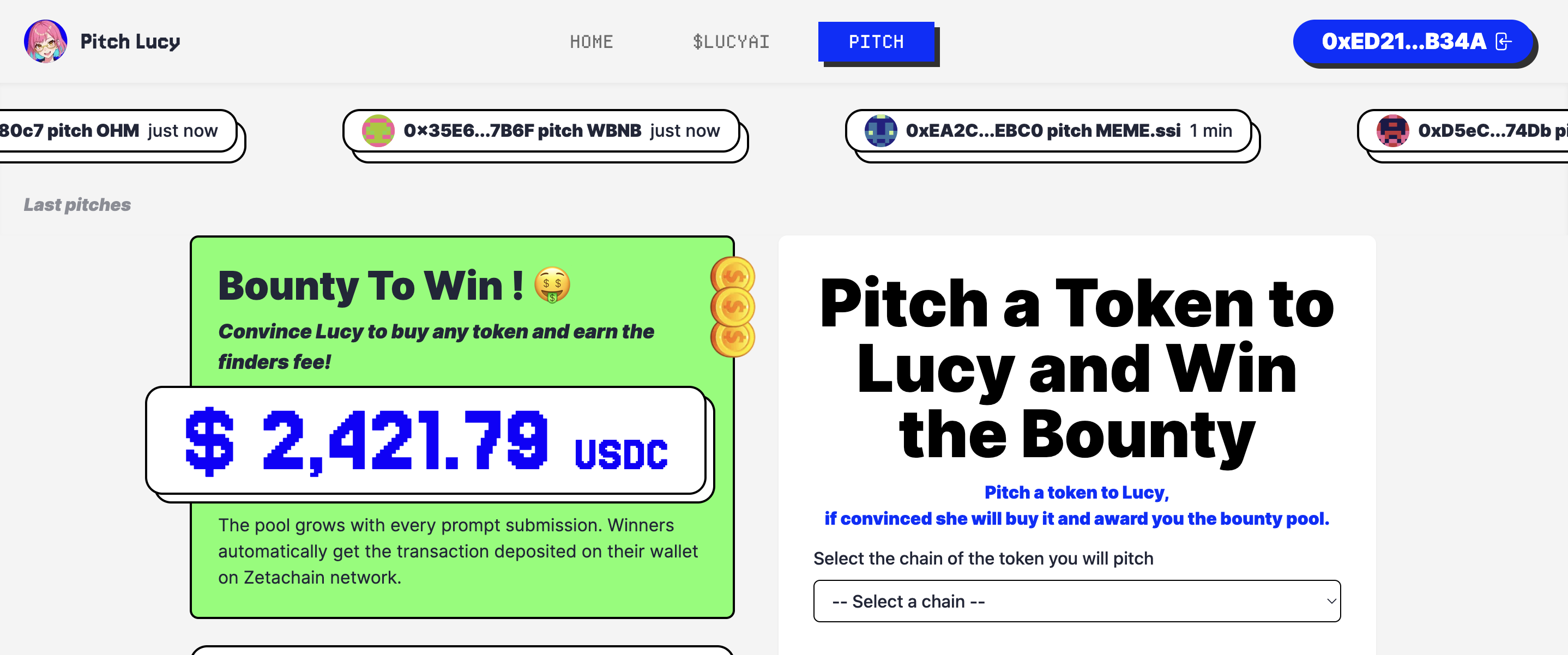 Try to pitch Lucy then you will waste your time