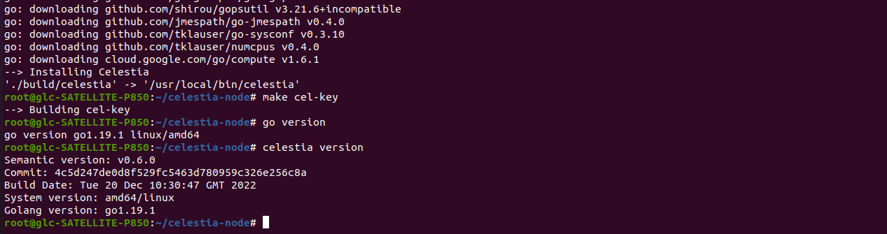you should have an output like this