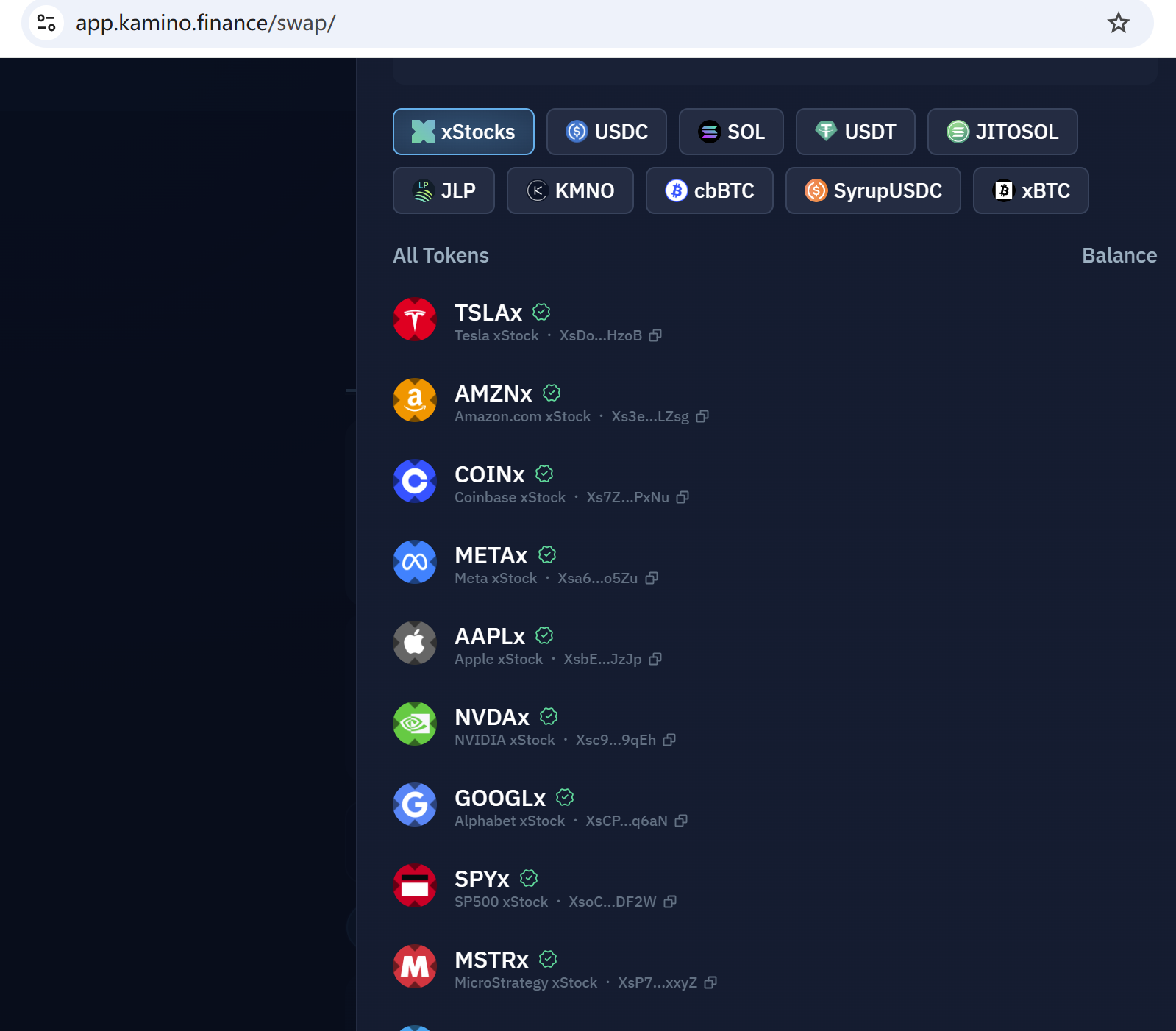 Kamino 还是借贷平台，但还没开放 xStock 的借贷