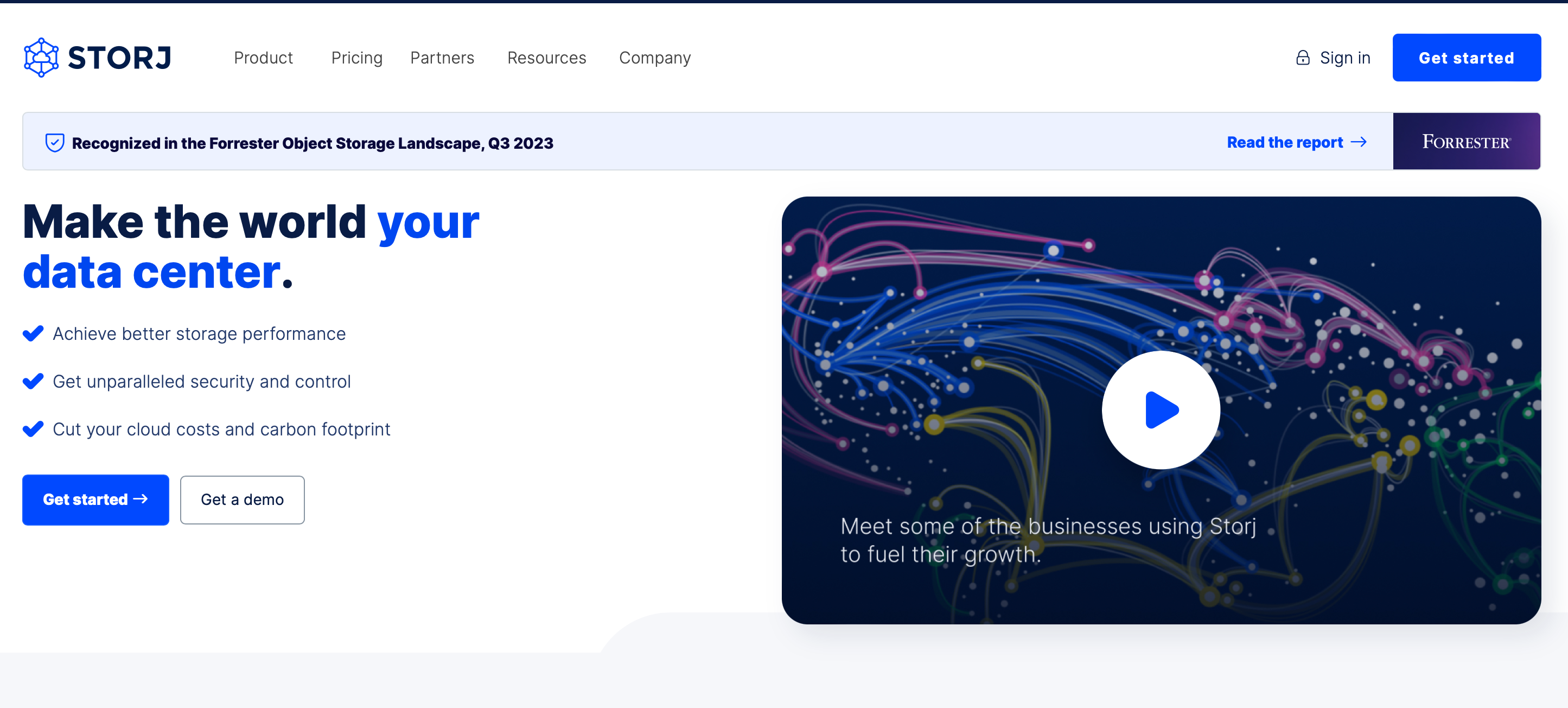 An example of the infrastructure platform. The screenshot from https://www.storj.io