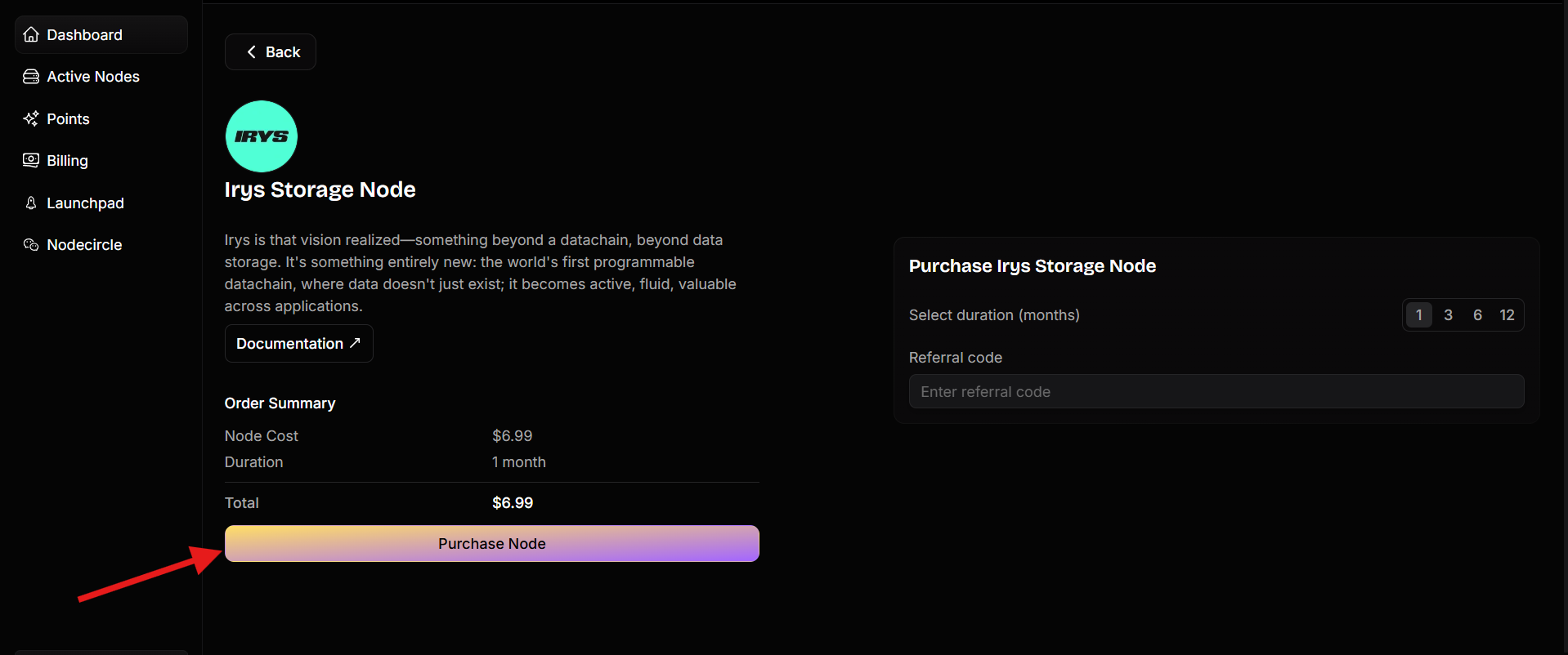 Purchase the Irys Storage Node