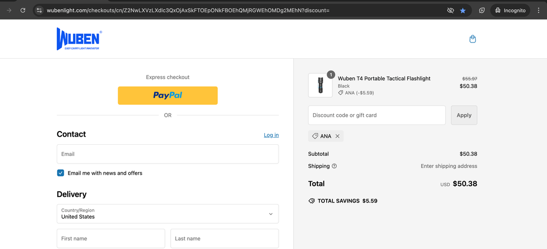 Wuben Light Discount Code (AVA)