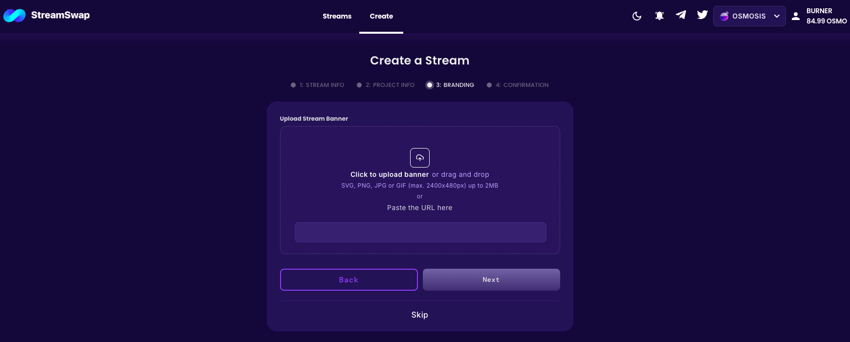 Add branding to personalize the stream