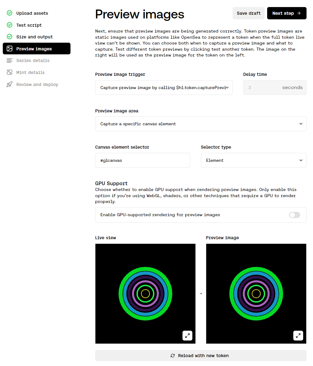 Providing the correct canvas element selector