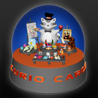 The Full Set. Only unlockable after collecting all Curio’s Snow Globes and bundling them into a new globe with a Curio Raccoon. Isn’t he handsome?