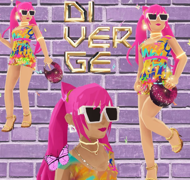 Lyss in collab with Diverge Meta in Decentraland