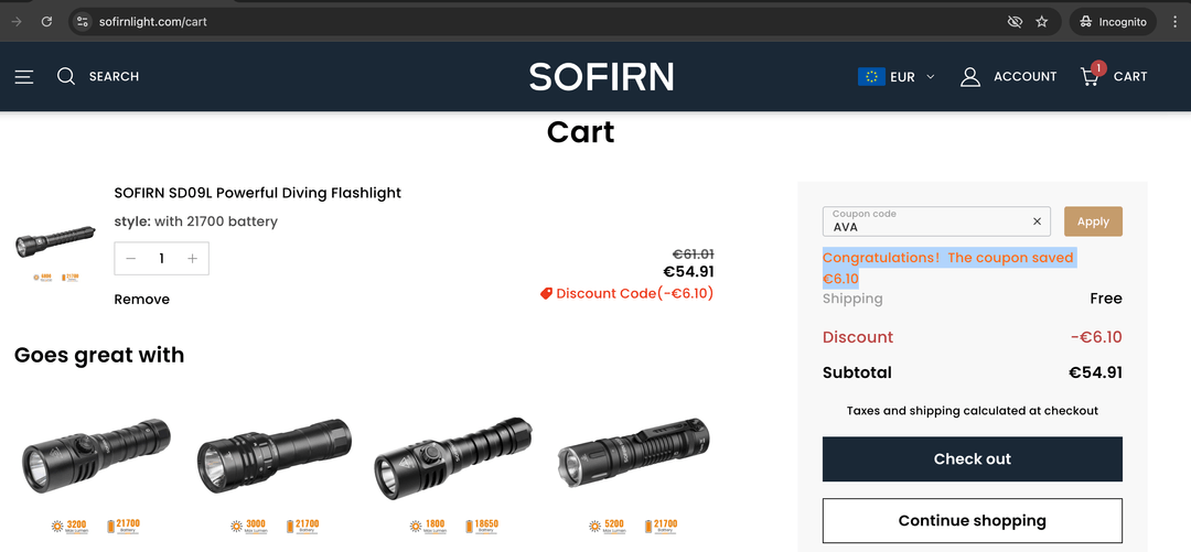 Sofirn Light Coupon Code (AVA)