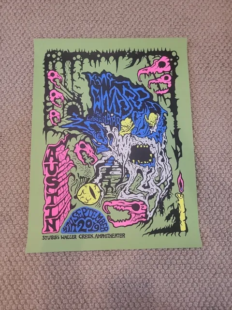 Ilustración creada por Jason Galea para el poster de la presentación de la banda en Austin.