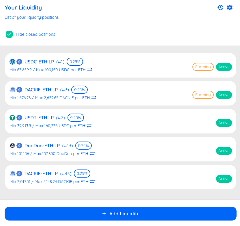 Liquidity page