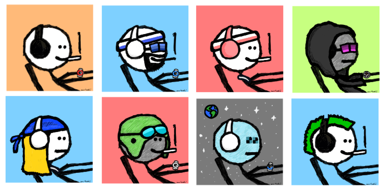 Examples of the mfers NFTs
