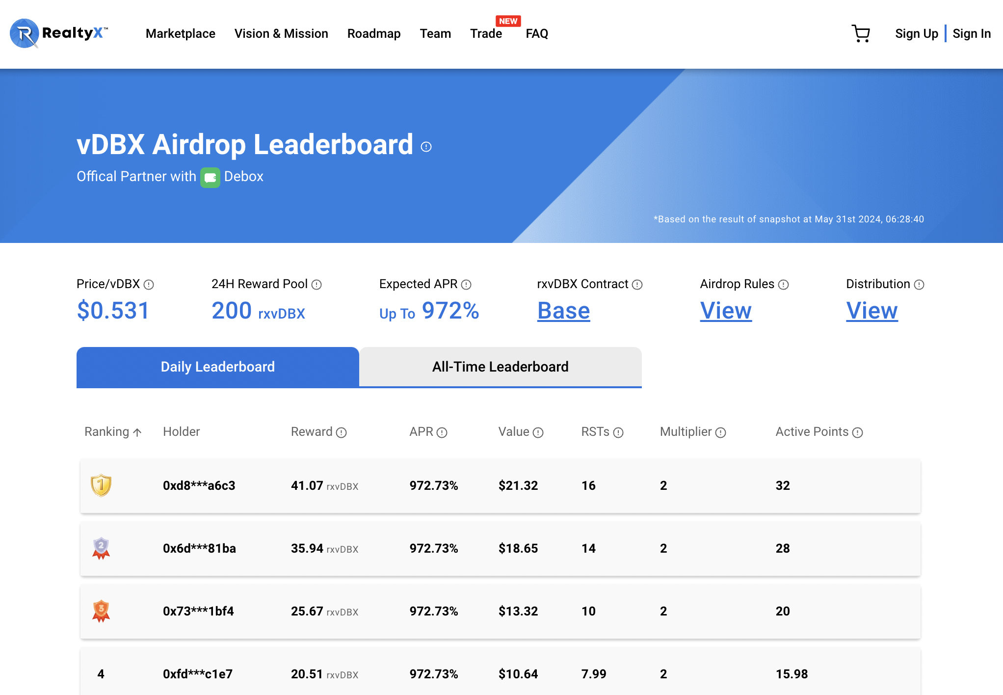 Leaderboard UI