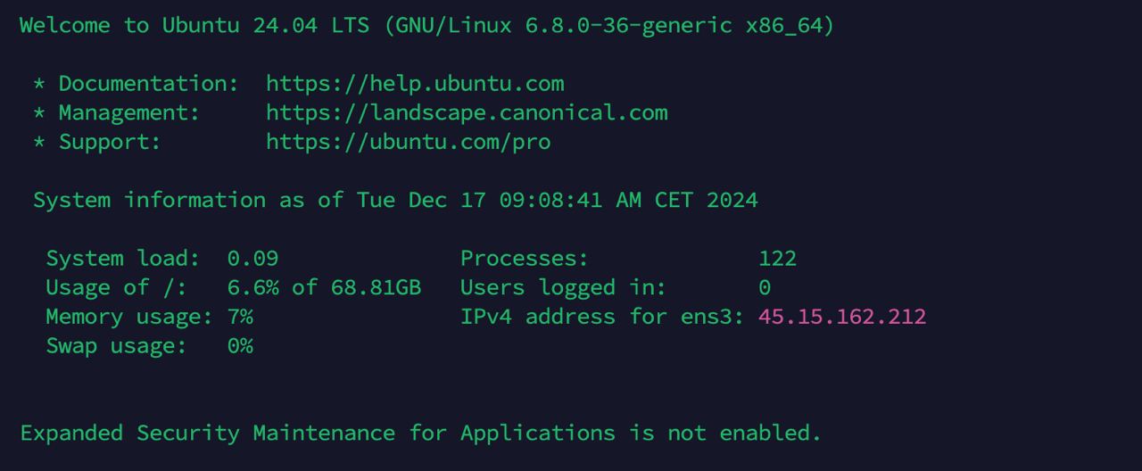 VPS working fine