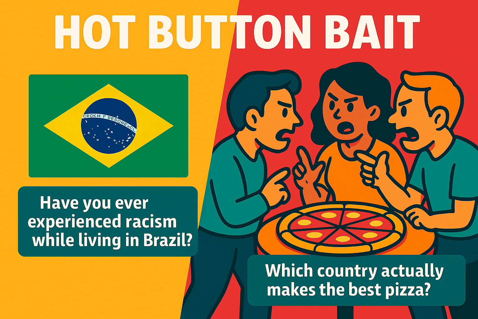 Hot Button Debate - Real-world, edgy topics to spark honest conversations on social divides