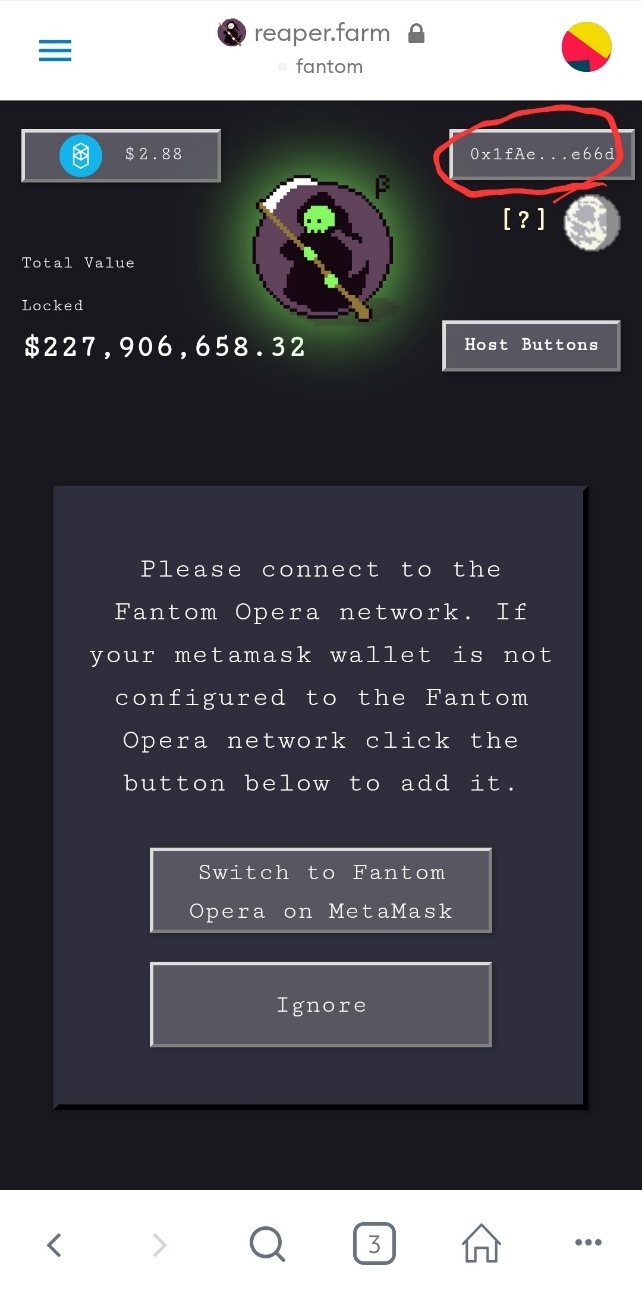repear.farm main page before connecting