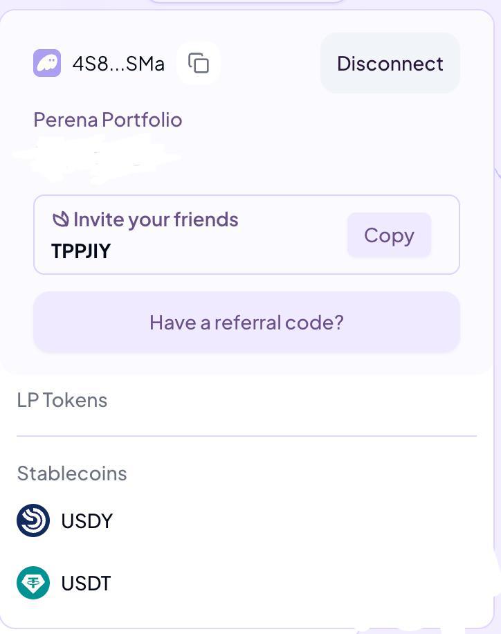 Perena Swap Referral Code "TPPJIY"