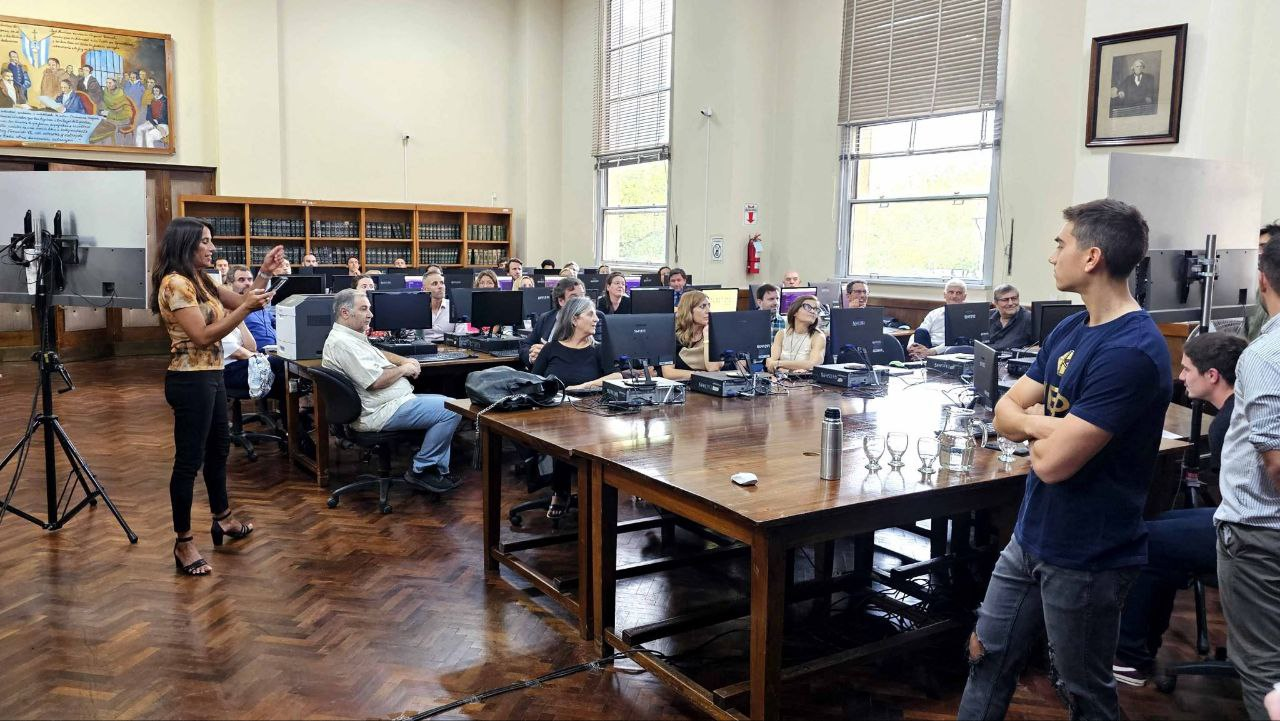 Us explaining Kleros on the Supreme Court of Mendoza.