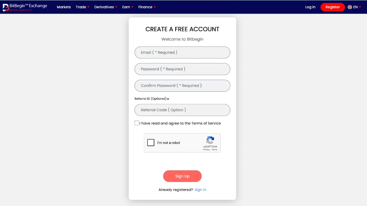 BitBegin Referral Code (ID664A9E0264)