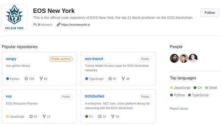 EOS New York, uno de los principales productores de bloques de EOS, incluso acabó escribiendo bastante código de infraestructura de código abierto.