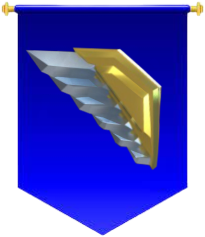 Wings of Pegazues, 6 blades represents 6 goals in life. Also the flag of ESP EcoSociety.