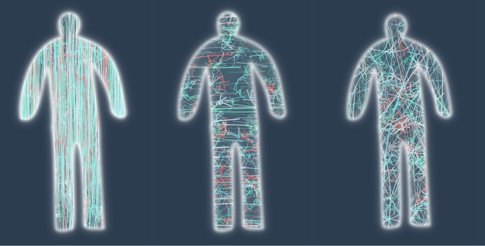 Generative art inside figurative art