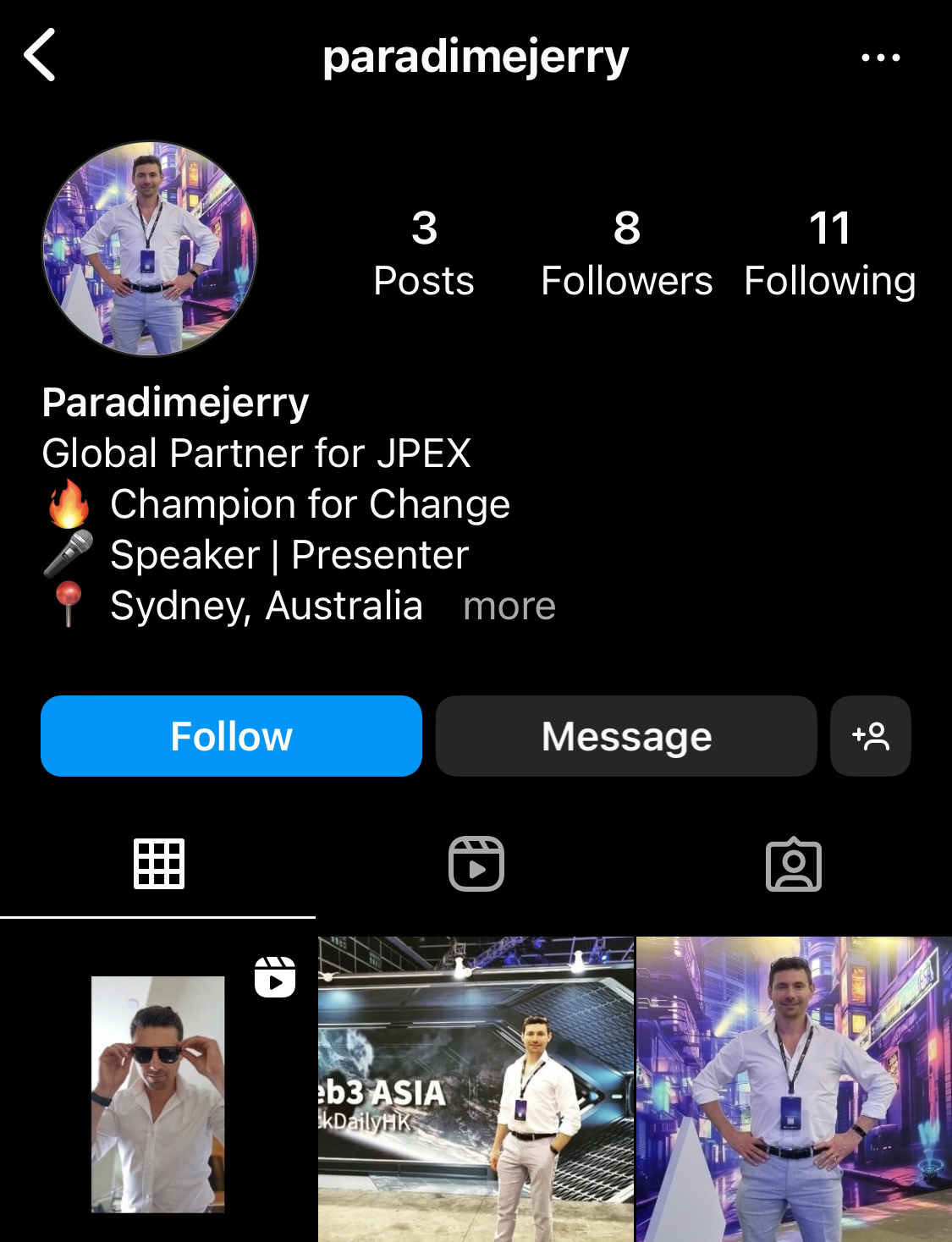 Jeremiah Hartmann 新的 Instagram 帳號