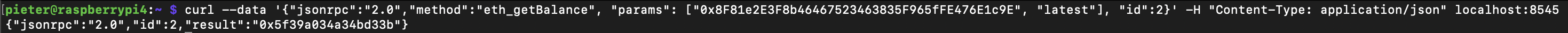 Use curl to query your Linea node