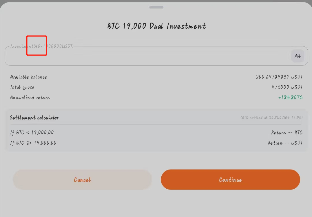 Pionex Dual Investment USDT(Based on BTC)