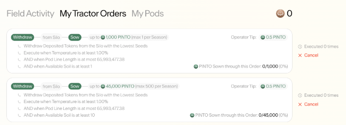 View your open Tractor Orders