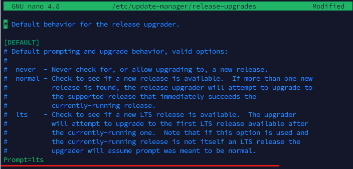 Prompt=lts