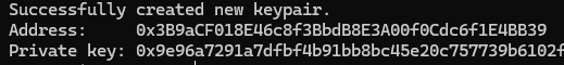 What's happening: We're generating a new EVM wallet using the Foundry client.