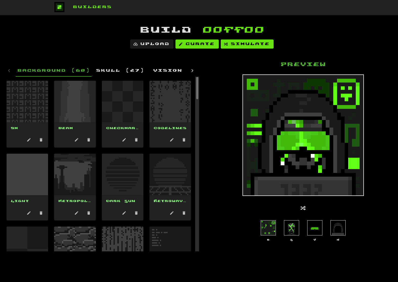 1337's custom-built art curation site