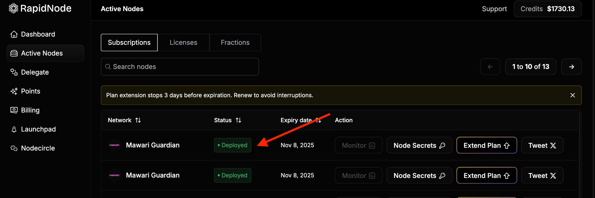 Node is Deployed