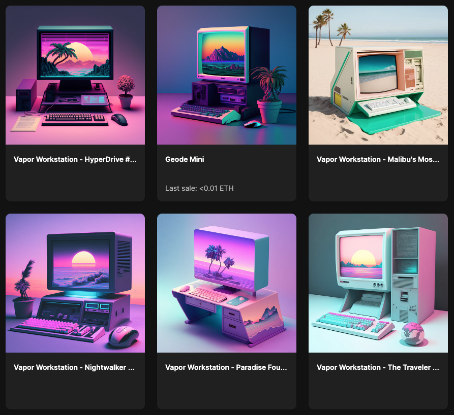 Just a sampling of some of the wild creations Iteration has minted.