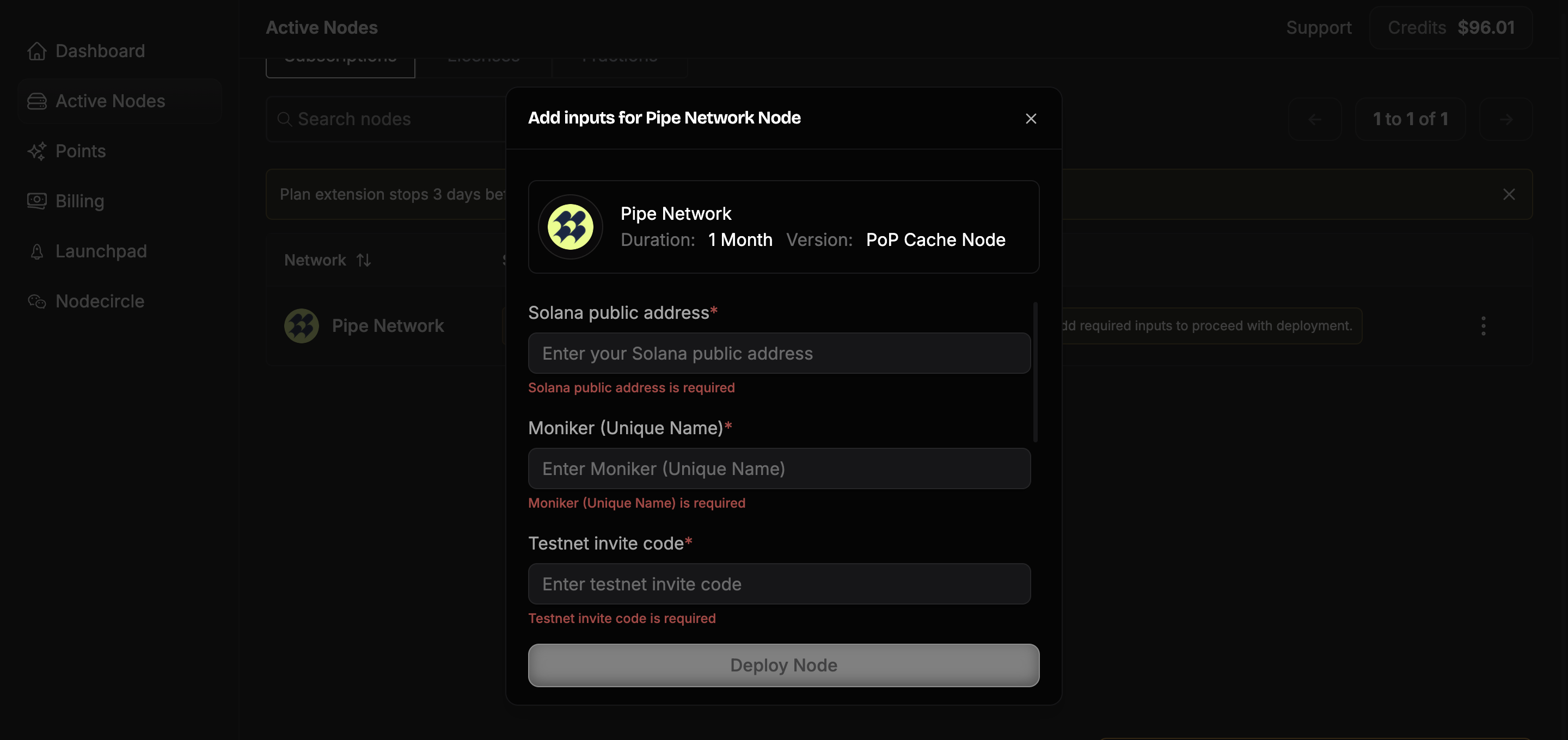 Add Node Inputs