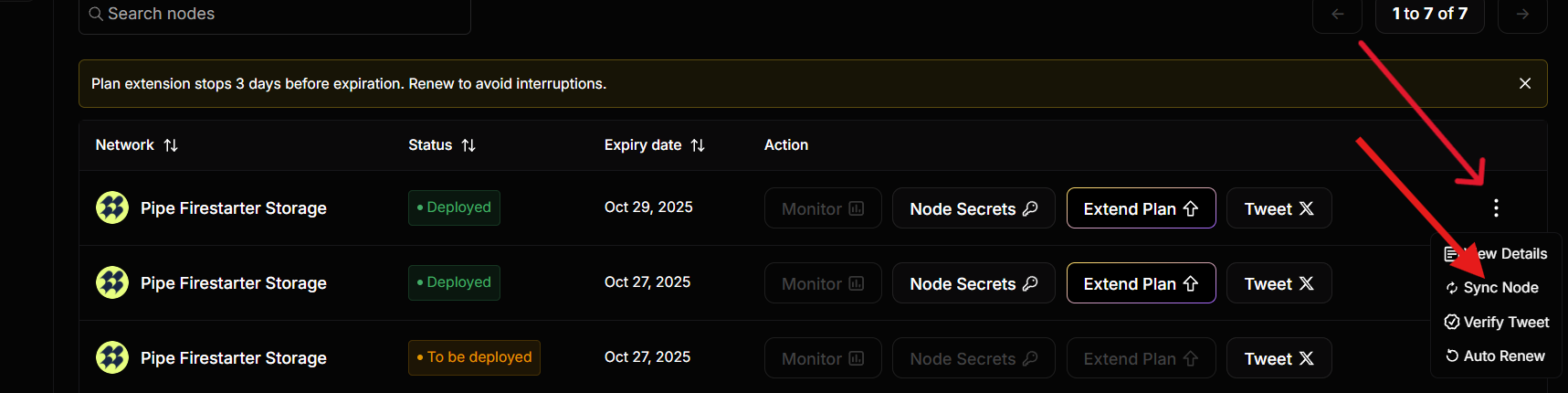 Sync your Node