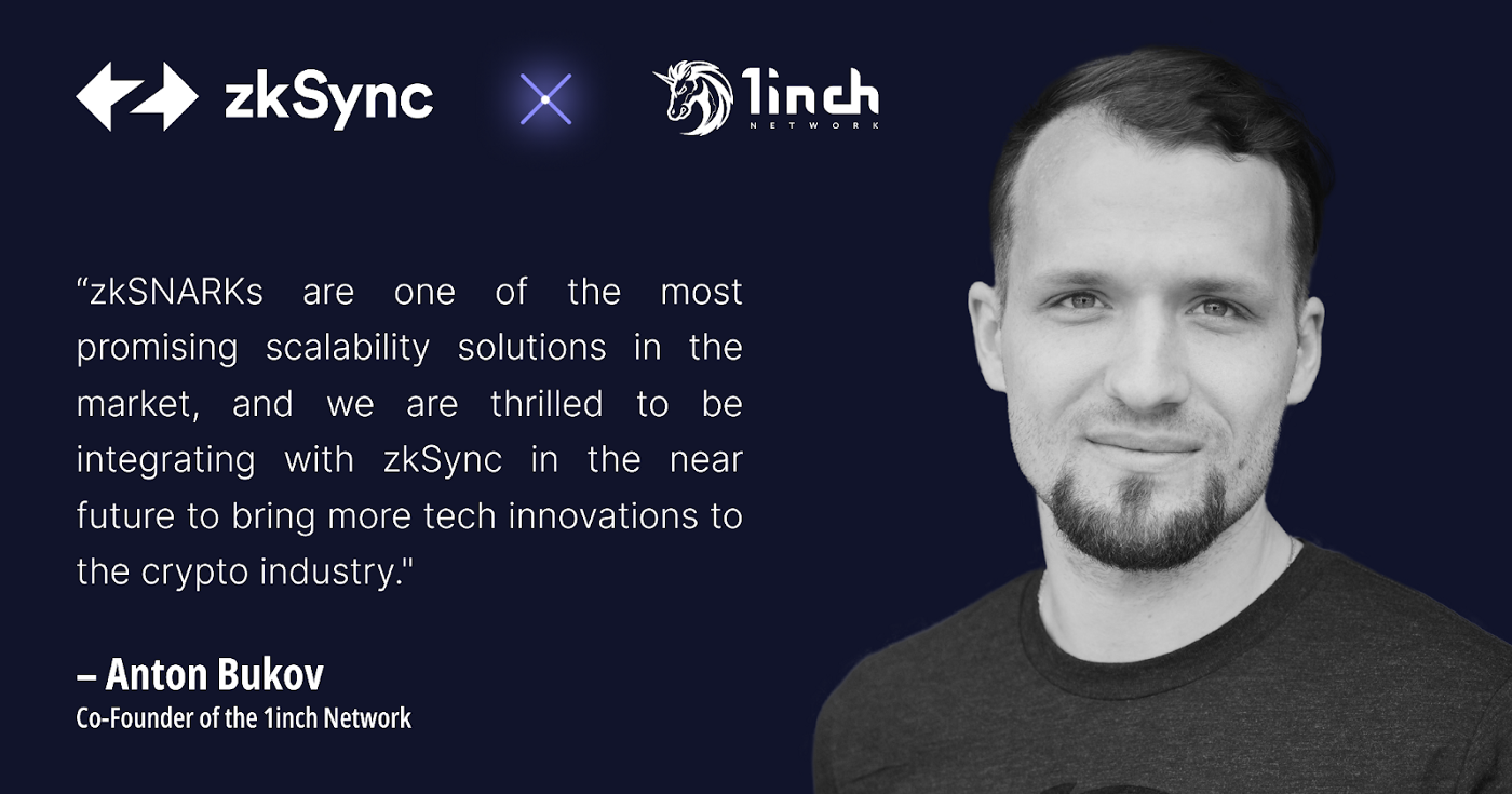 在 Matter Labs,我们坚信增加个人自由是加密技术在全球范围内推动积极变革的最有效方式。 zkSync 是基于这种信念而创建的; 使以太坊既可扩展又可访问,从而实现大规模的自我主权。 “我们的长期使命是让世界上任何人都能负担得起数字经济的自主参与——即保持对自己数字资产的真正控制。” Matter Labs 联合创始人兼首席执行官 Alex Gluchowski。
为了实现这一愿景,加密货币不能成为一个封闭的生态系统; 我们必须通过消除阻碍参与的障碍来提高可及性。 用户必须能够自由地以他们选择的方式管理他们的数字资产和体验,而不会牺牲任何可访问性或安全性。 过去几周发生的事件比以往任何时候都更加表明,去中心化金融 (DeFi) 对于确保 Web3 空间的长期稳定性和弹性至关重要。
这就是为什么本周我们很高兴地宣布 1inch 将很快与 zkSync 2.0 主网集成。 他们的 DeFi 协议分布式网络承诺提供对 DeFi 的一站式访问,使用户能够以最优惠的价格在多个网络上的数百个 DEX 之间优化他们的交易,并通过他们的 DeFi 钱包轻松上线。 拥有超过 370 万个独特的钱包,迄今为止的总交易量为 2540 亿美元。
我们很高兴与 1inch 这样的项目合作,将全球加密可访问性的梦想带给更多人,并与 DeFi 领域的更多最终用户分享 zkSync 2.0 平台的速度、可扩展性和安全性的力量. 现在,这比以往任何时候都对 Web3 的弹性和安全性至关重要。
用他们自己的话了解更多关于 1inch 的集成,以及这次合作为我们的 zkSync 2.0 生态系统释放的潜力,如下所示。
约1英寸
1inch Network 联合了去中心化协议,它们的协同作用使 DeFi 领域中最有利可图、最快速和最受保护的操作成为可能。 1inch 提供对跨多个链的数百个流动性来源的访问,包括 1inch 聚合协议、1inch 流动性协议、1inch 限价订单协议和 1inch 钱包——用于存储、接收、发送和交换加密资产的快速安全的移动应用程序。
DeFi 的未来
zkSNARK 汇总是未来,实际上,由于 zkSNARK 证明的一致复杂性,它是扩展 DeFi 的唯一方法。 1inch 将为 zkSync 生态系统带来聚合创新,深入 zkSNARK 技术。
尽管我们的行业最近遇到了障碍,但加密货币仍然拥有光明的未来,因为它提供了传统金融系统所没有的东西——透明度、效率和去中心化。 1inch 团队坚信加密货币在未来经济中的重要作用,但我们需要循序渐进,从错误中吸取教训,并专注于与传统金融的关键区别。
金融服务一直是加密领域的支柱。 尽管目前正在探索许多其他有前途的方向,但几乎所有方向都需要某种金融组件,而 DeFi 最适合提供这种组件。 1inch 核心贡献者团队正在致力于多项创新,计划于今年和明年初发货。
“zkSNARKs 是市场上最有前途的可扩展性解决方案之一,我们很高兴能在不久的将来与 zkSync 集成。 此外,很高兴能与像 Matter Labs 团队这样志同道合的爱好者合作,这样我们就可以一起为加密行业和人们带来更多的技术创新。” Anton Bukov ,1inch Network 的联合创始人。