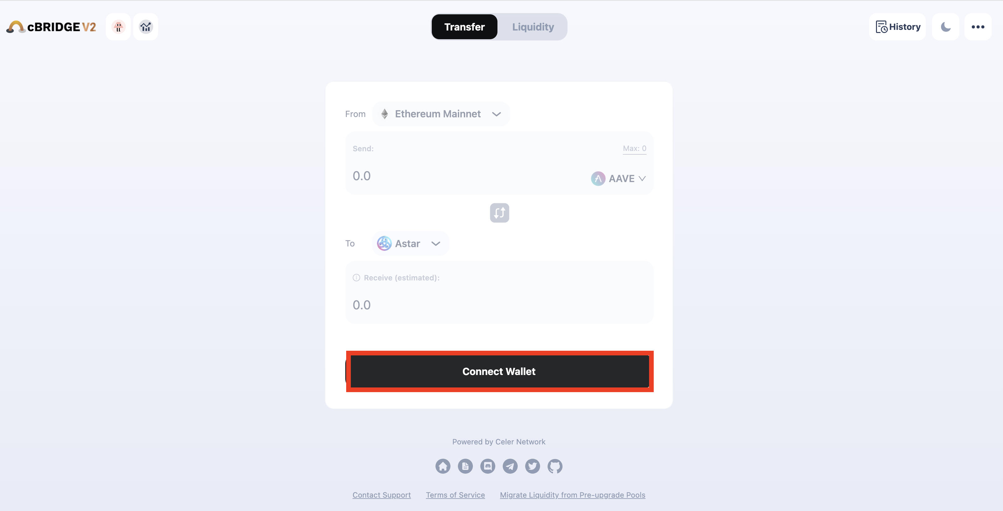 Connect Walletを押してMetamaskに接続する