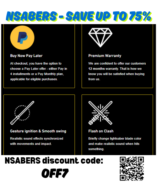 Nsabers Discount Code & Coupon Code: OFF7