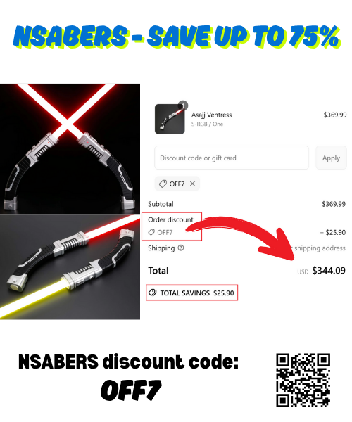 Nsabers Discount Code & Coupon Code: OFF7