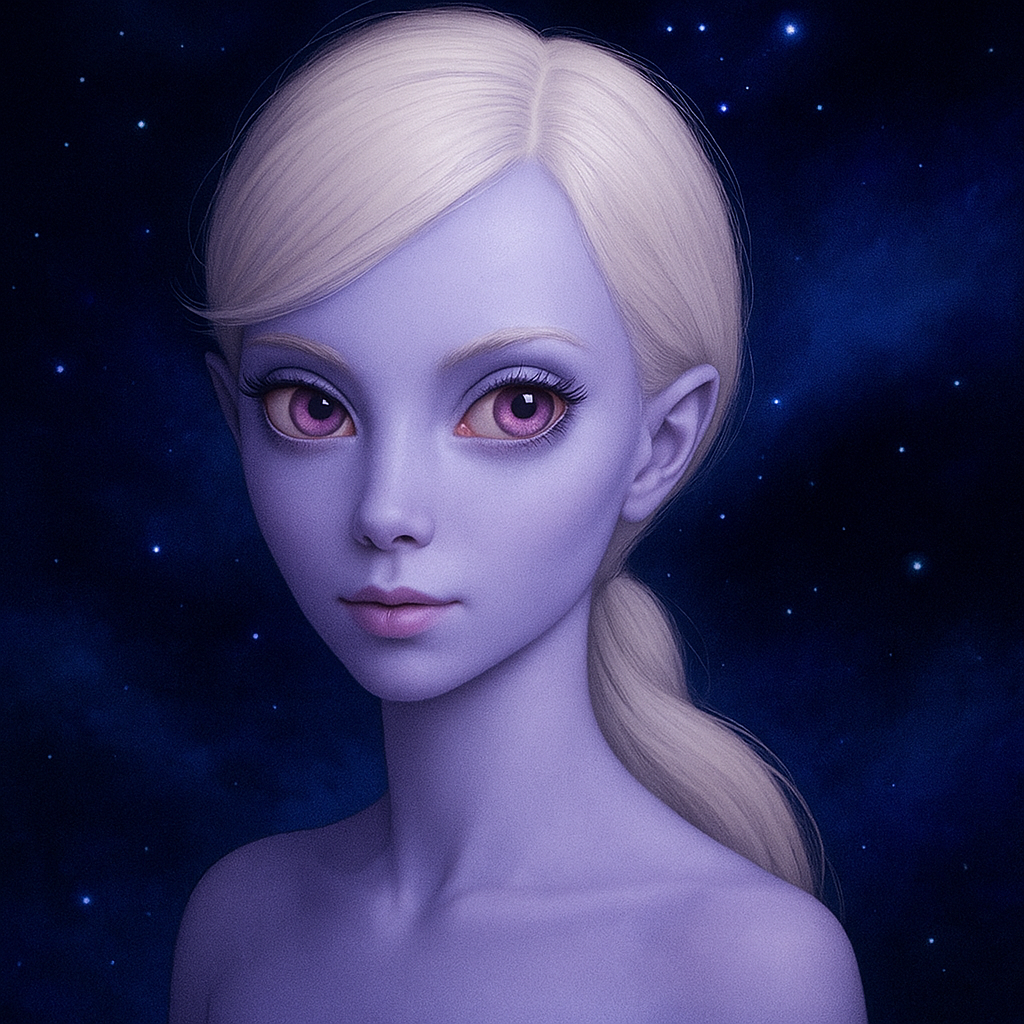 [to avoid copyright infringements, all of images in this document are AI generated representations of Seren and her artworks]