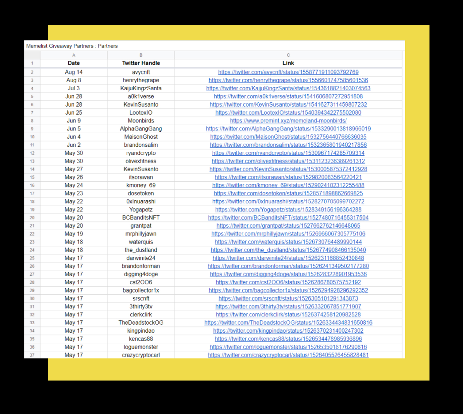 (Note: The content of this link is compiled by @NotFoundPanda, and if there is any infringement, it will be deleted immediately.)