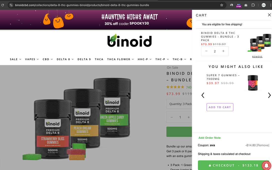 BinoidCBD Discount Code (AVA)