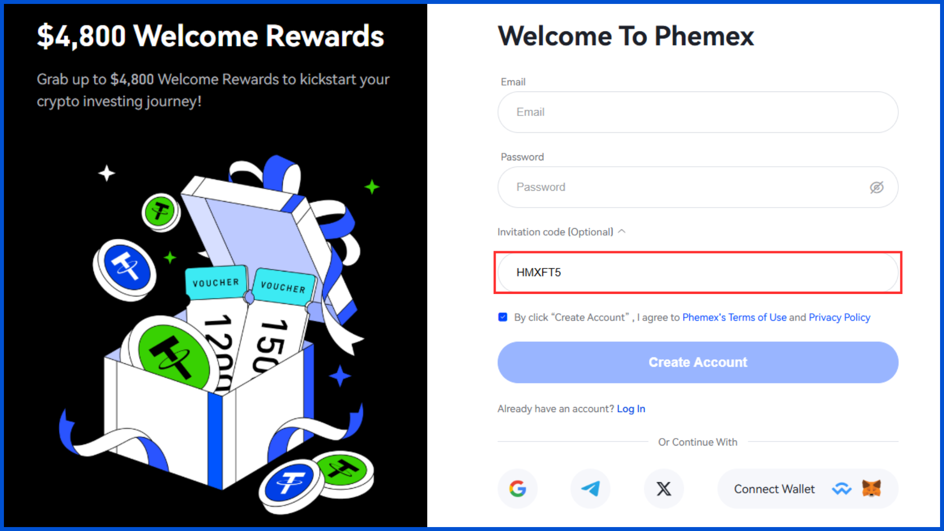 Phemex Sign Up Bonus